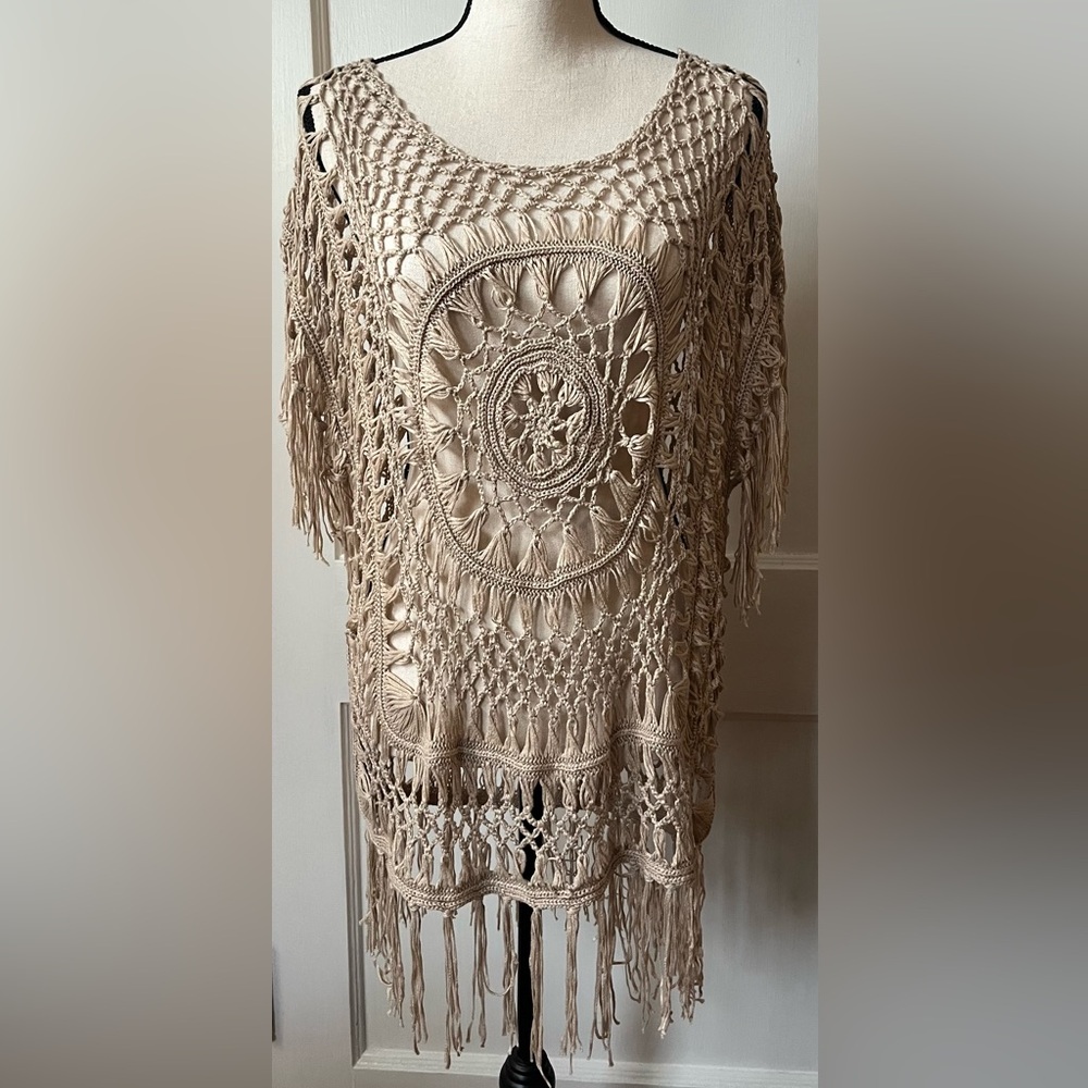 Boho Crochet Fringe Cover-Up